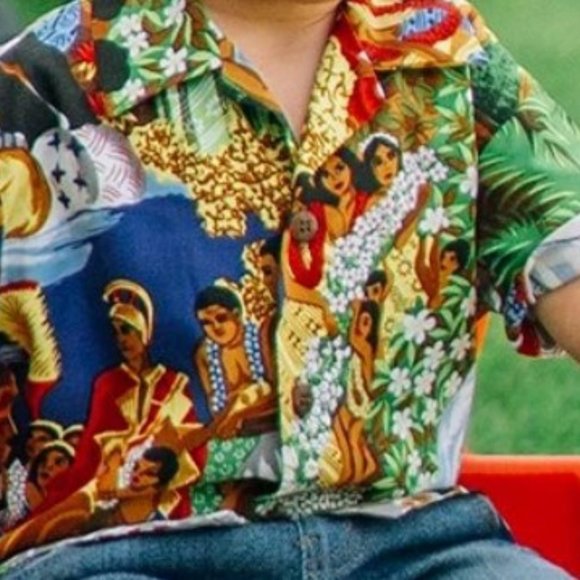 Iolani boy's Aloha shirt Kamehameha vintage print BABY LUAU - Picture 15 of 16